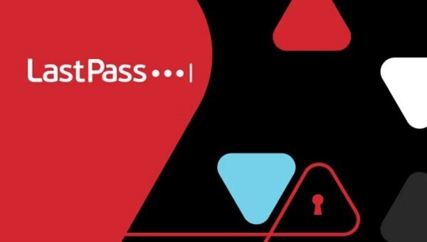 Lastpass logo screen with its name and red background