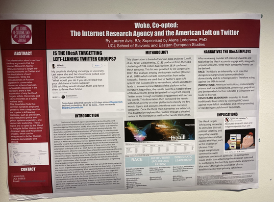 Student poster about Russian internet trolling 