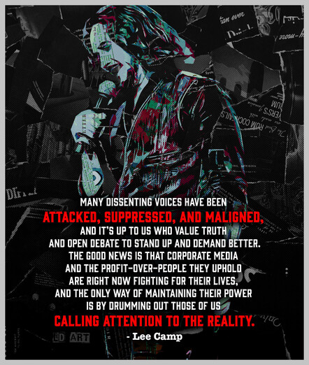 meme by Lee Camp about indipendant media.