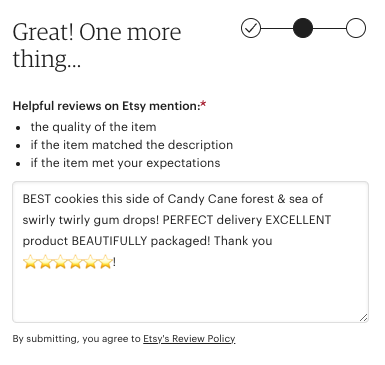 Cookie review quoting Elf, because why not?