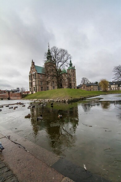 Reflection of Rosenborg Castle in Denmark