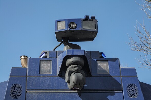 DEN HAAG - The backside portrait of the BEAST: Wasserwerfer 10000 Cobra Bundespolizeiabteilung Stankt Augustin - 1 - camera and mouth - RAL (5016) blau

#XR #A12 #Wasserwerfer