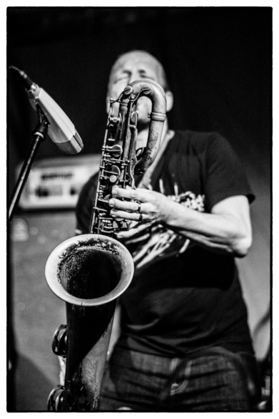 Mats Gustafsson playing sax