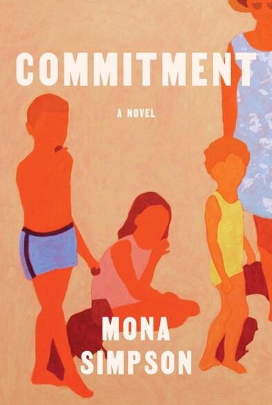 Cover shows the outlines of a woman, a girl, and boy wearing summer clothes against a sand-colored background