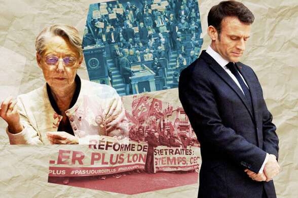 Le premier jour de la fin du quinquennat © Photo illustration Sébastien Calvet / Mediapart avec AFP