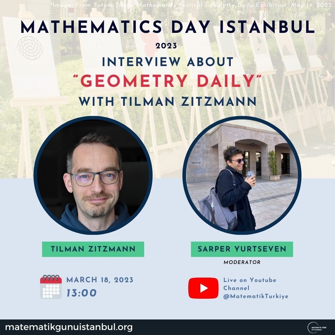 The team of the Mathematics Day Istanbul (!!) asked me to give an interview about my graphic work on geometrydaily.co...