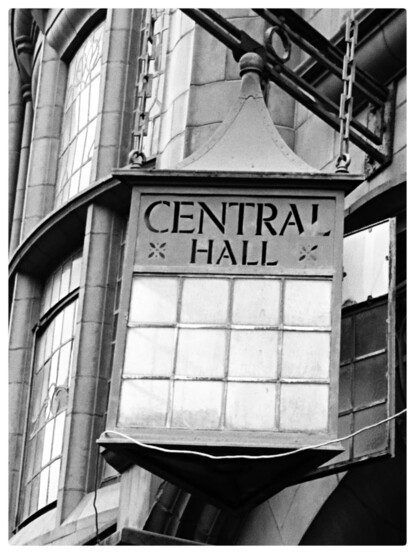 Old lamp from Birmingham Central Hall.