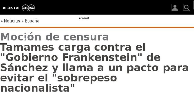 Ramon Tamames and Frankenstein Gov.
Headlines RTVE 2023 mar.21