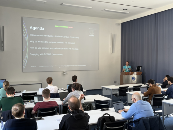 Will Usher opening the capacity-building session at the 2023 openmod workshop hosted by IIASA