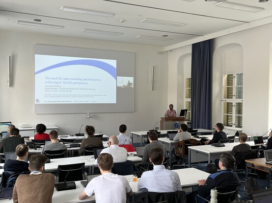 Sauleh Siddiqui (US EIA) presenting at the openmod workshop