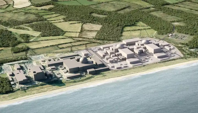 Sizewell C site: basically on the Suffolk beach. 