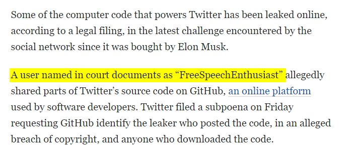 Twitter says portions of source code leaked online