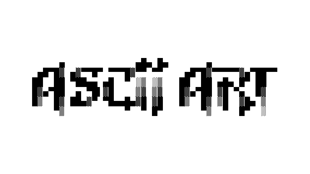 ASCII ART, using a custom rasterization of FON bitmap typeface.