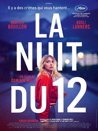 Film poster for the French movie La Nuit Du 12 (The Night Of The Twelfth), featuring Lula Cotton-Frapier. 