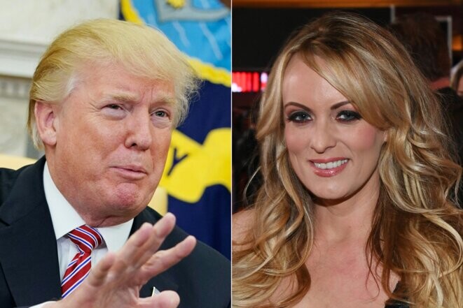 Donald Trump et Stormy Daniels. © Photos Mandel Ngan, Ethan Miller / AFP / Getty Images North America