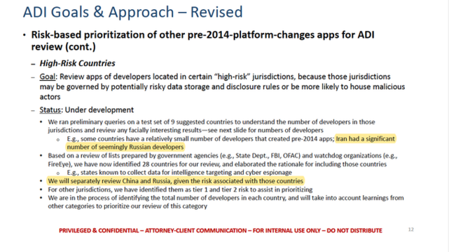 Leaked slide from Facebook's Project Analytica Summit by Gibson Dunn being the lawyers, FTI and Stroz the secret forensic consultants.

(Full text extracted in the toots)