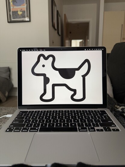 The captured photo, showing vectorised Claris, wow, it’s like magic