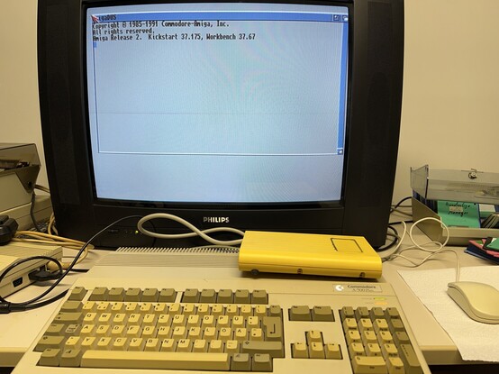 Amiga 500Plus an Röhrenfernseher