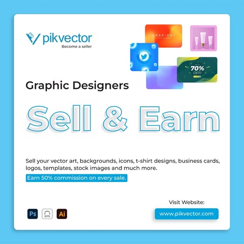Opportunity for Graphic Designers & Photographers to earn online money by selling their designs and photos.