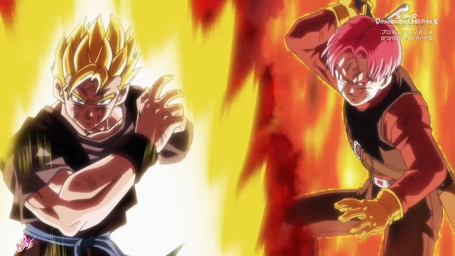 Super Saiyan Future Gohan, and Super Saiyan God Trunks