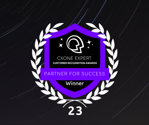 Graphic from CXone Expert naming the LibreTexts project as their partner for success award winner.