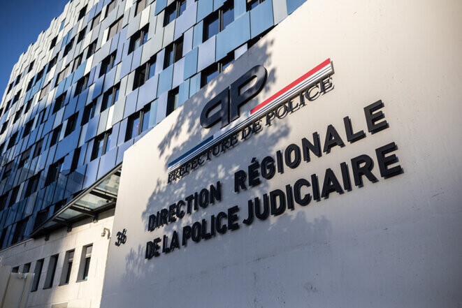 La direction régionale de la police judiciaire à Paris en 2022. © Photo Sébastien Calvet / Mediapart