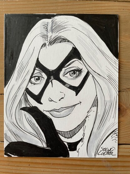 Sketch of Marvel Comics’ Black Cat