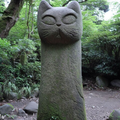 A pillar that looks like a cat — a cat pillar, if you will.