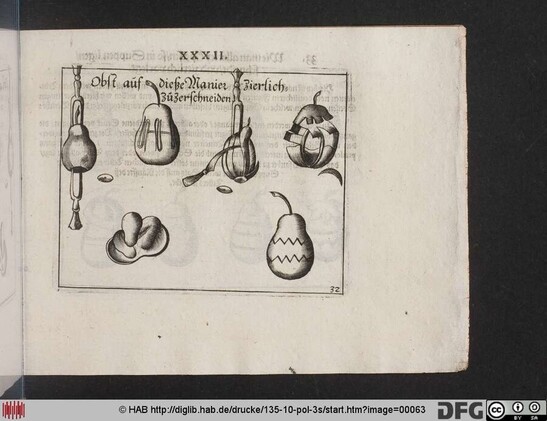 A page from the book is shown: how to cut fruit.