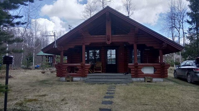 A log cabin 