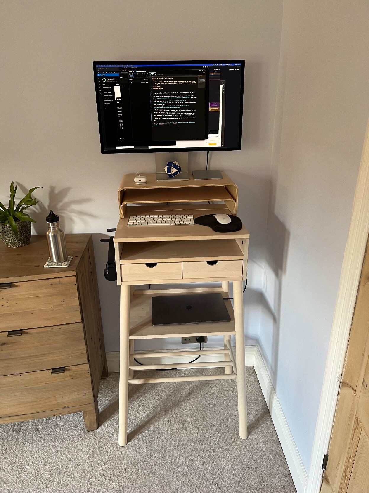 I recently built a monitor stand / desk shelf to complete my desk