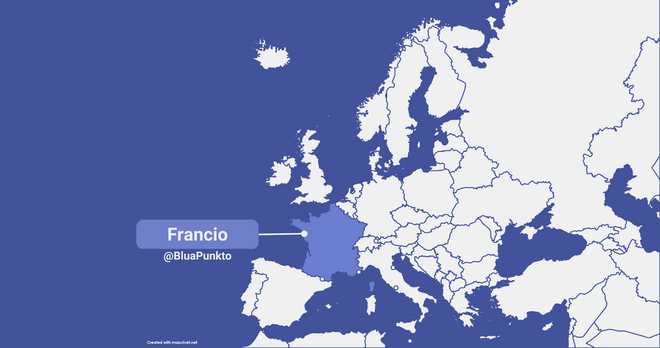 Francio sur mapo.