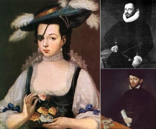 Izquierda Princesa de Éboli
Derecha,Arriba Escobedo atribuido a El Greco 
Derecha,Abajo Antonio Pérez