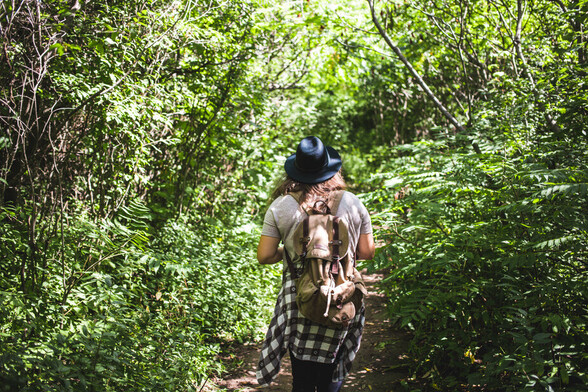 Hiking is a great way to stay active.