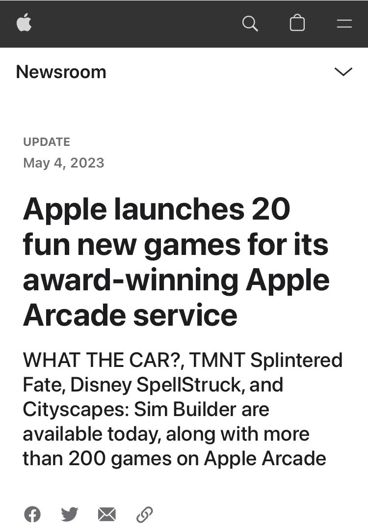 Apple launches 20 fun new games for its award-winning Apple Arcade service  - Apple