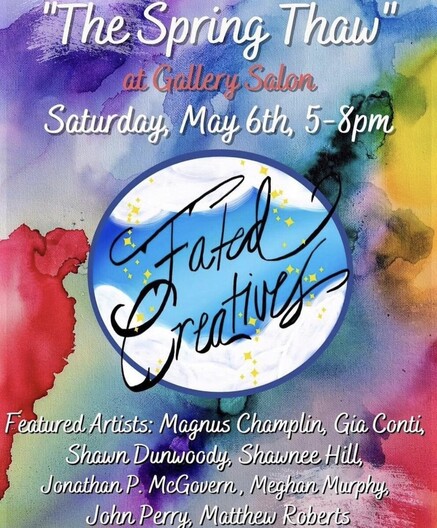 Poster for "The Spring Thaw" art show at Gallery Salon.