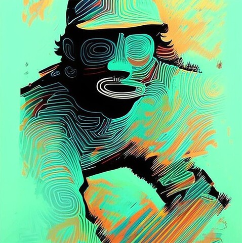 Beautiful painting, abstract, detailed, baseball player