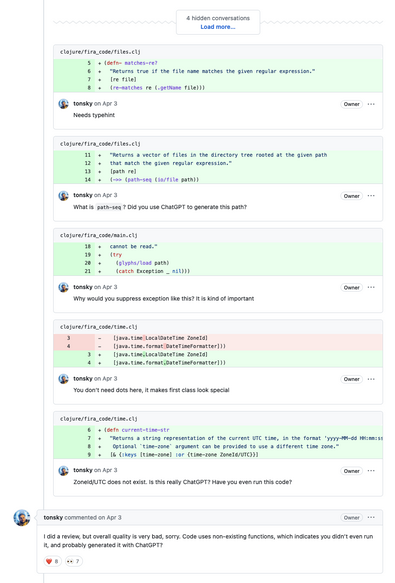 What is path-seq? Did you use ChatGPT to generate this path?

...

Why would you suppress exception like this? It is kind of important

...

ZoneId/UTC does not exist. Is this really ChatGPT? Have you even run this code?

...

I did a review, but overall quality is very bad, sorry. Code uses non-existing functions, which indicates you didn’t even run it, and probably generated it with ChatGPT?
