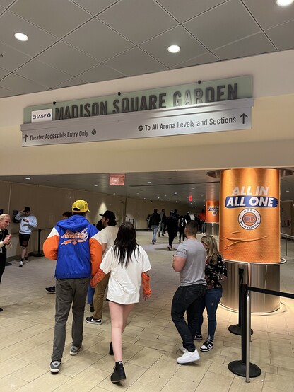 Walking in to Madison Square Garden