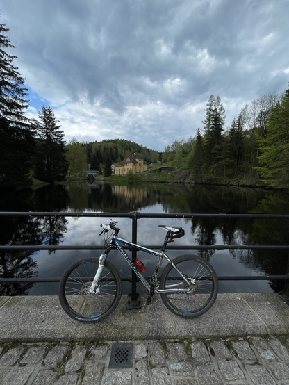 Bike on a dam