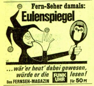 Ein gezeichneter Till Eulenspiegel blickt in einen Spiegel und macht eine lange Nase