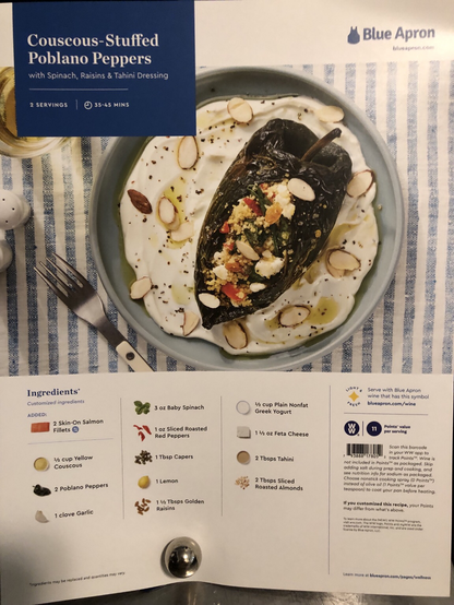Recipe card.