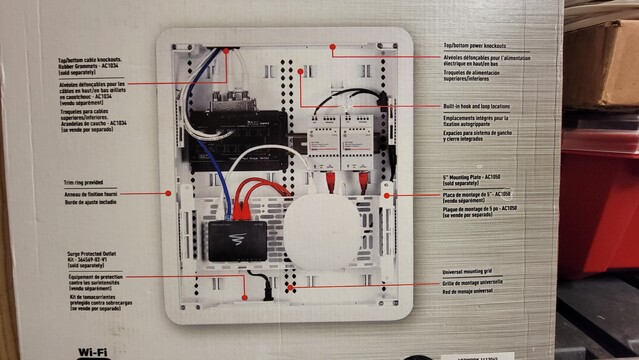 17 inch Legrand structured wiring panel to house TV components.