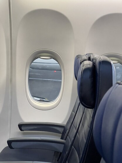 Empty seat across from me.