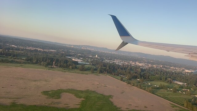 Takeoff from Portland.