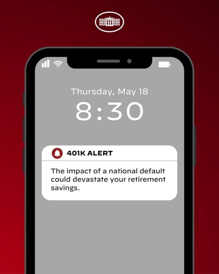 Cellphone 401K Alert
The impact of a national default could devastate your retirement savings.