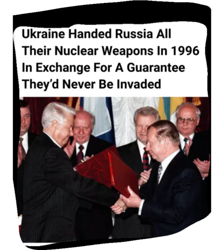 Ukraine gives nuclear weapons for peace 1996.png