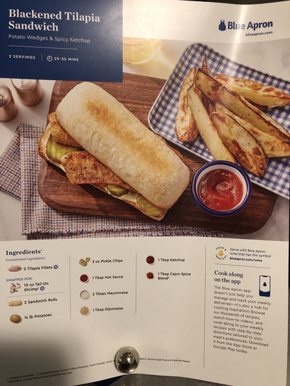 Recipe card.