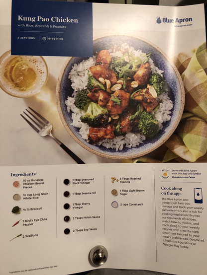 Recipe card.