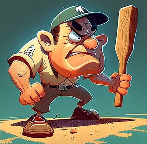 Beautiful artwork, abstract, detailed, baseball player